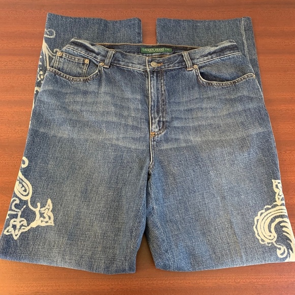 Ralph Lauren 100% Cotton Mom Jeans Straight Leg - Picture 4 of 8